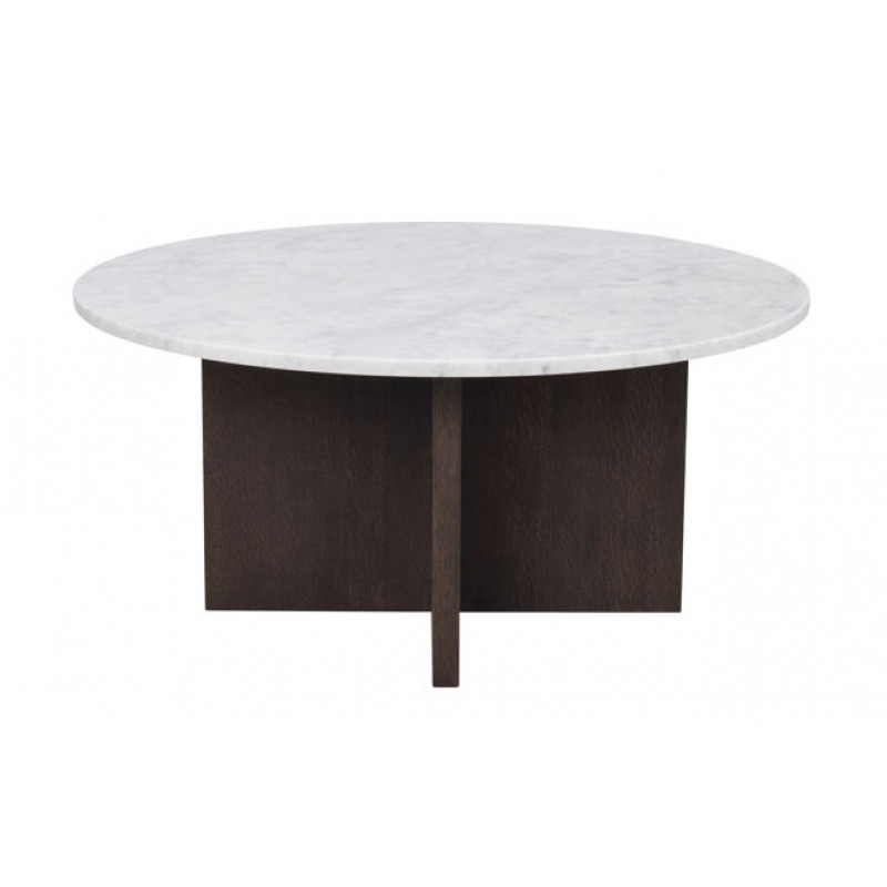 RO Brooksville Coffee Table Round White/Brown